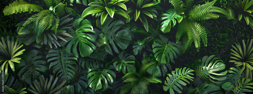wall of tropical plants, dark green leaves, jungle background, banner,
wall of tropical plants, dark green leaves, jungle background, banner,