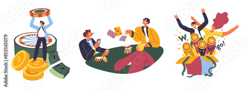 Casino Games and Gambling Illustration