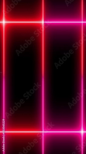 Wallpaper Mural Vertical cool neon line with bright flashing on the black background. Bright flashing neon lines with the effect of electric flashes on the black background. Technology video material animation.
 Torontodigital.ca