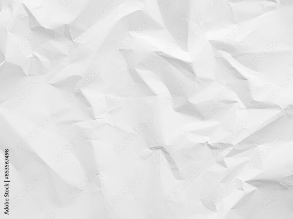 Fototapeta premium Paper White Crumpled Background