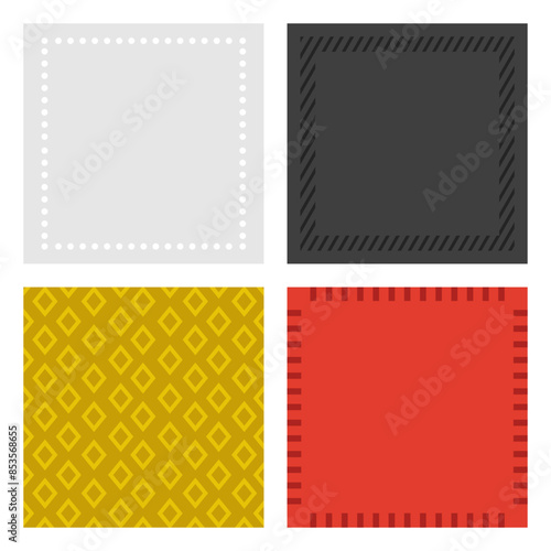 Cocktail napkins vector cartoon set isolated on a white background.