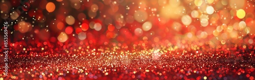 Red And Gold Glitter Lights Background