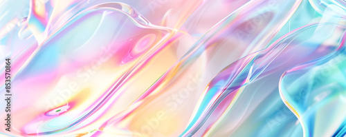 Dreamy Pastel Abstract with Soft Flowing Forms photo