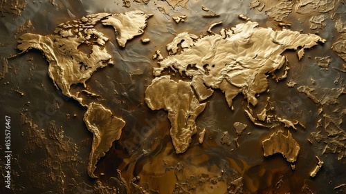 Picture of gold with a graph background.The price of gold depends on the world economy.