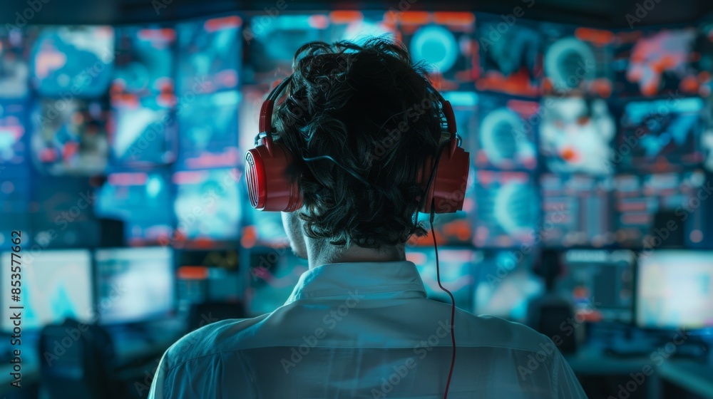 The operator in control room The operator in control room
