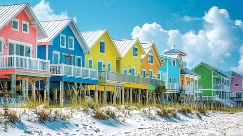 Brightly Colored Beach Houses