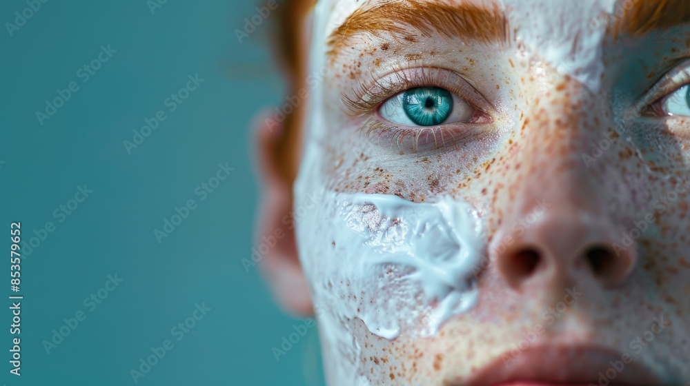 The Closeup of Freckled Face The Closeup of Freckled Face