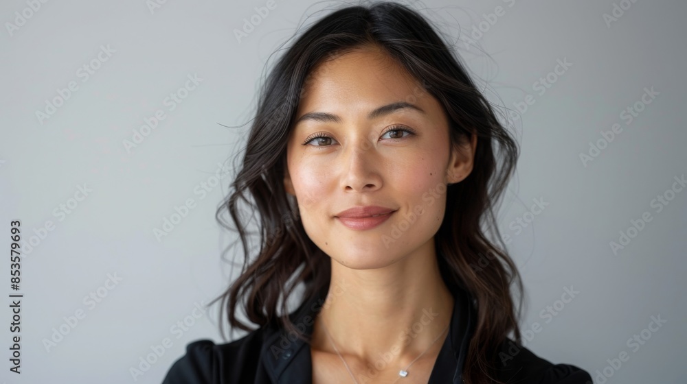 Confident professional woman smiling at camera, close-up portrait on white background, captured in high-definition with Fujifilm quality. Confident professional woman smiling at camera, close-up portrait on white background, captured in high-definition with Fujifilm quality.