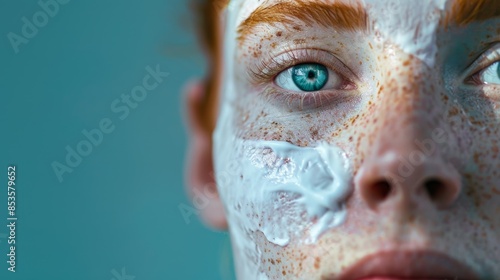 The Closeup of Freckled Face