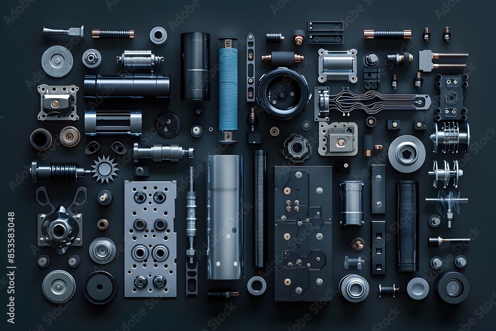 Disassembled Zinc-based Battery Cell in Striking Still-life Composition with Intricate Details Disassembled Zinc-based Battery Cell in Striking Still-life Composition with Intricate Details
