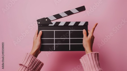 Obraz na płótnie The Black Movie Clapperboard
