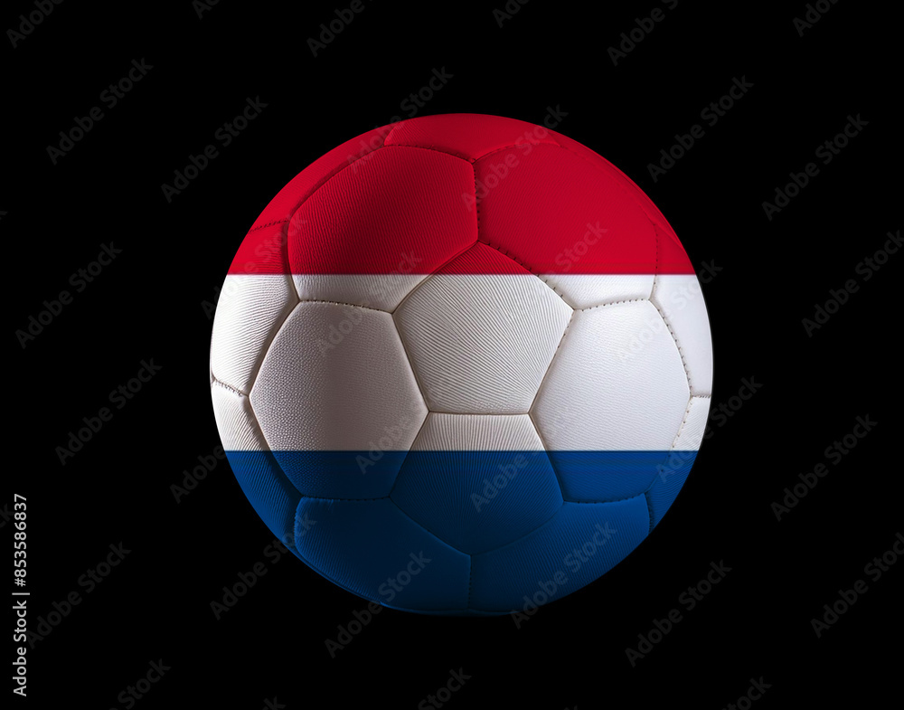 Football with the Holland flag on a black background. Football with the Holland flag on a black background.