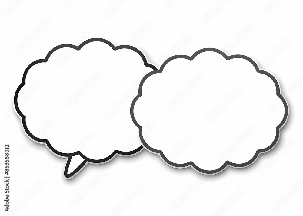 Two Speech Bubbles On A White Background. Two Speech Bubbles On A White Background.