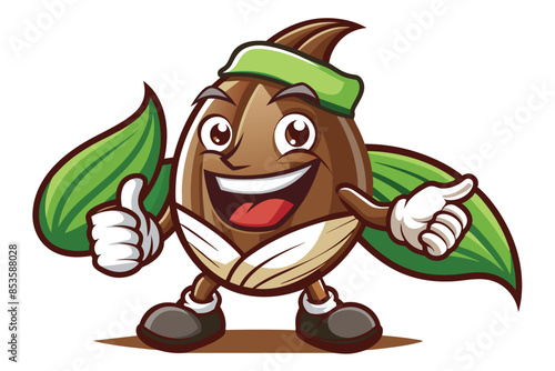 Isolated chocolate mascot Character Vector Illustration