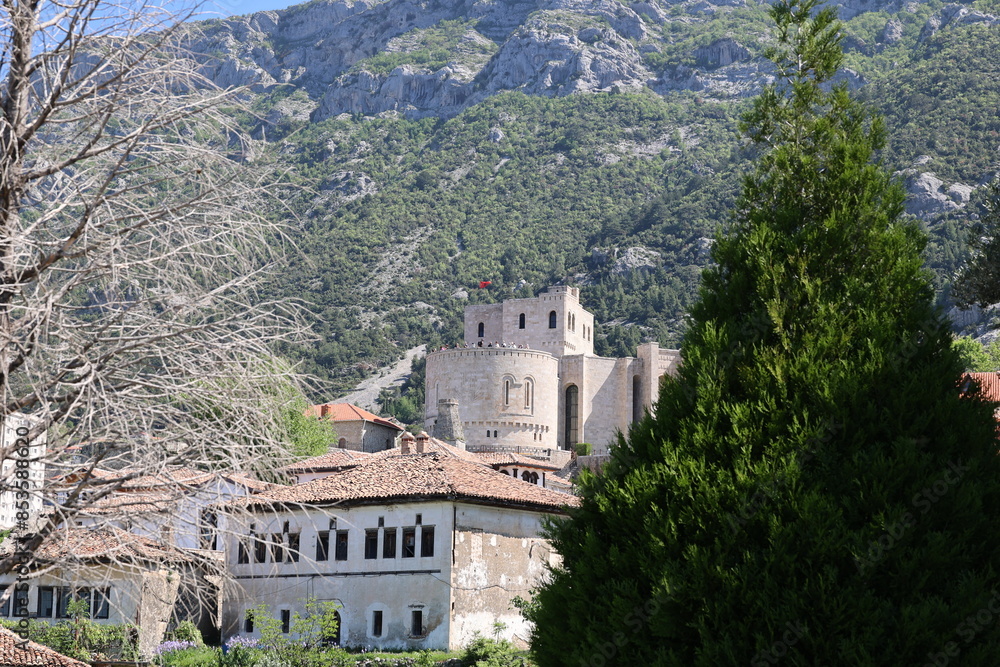 View of the Skanderbeg Museum in the town of Kruja, Albania View of the Skanderbeg Museum in the town of Kruja, Albania