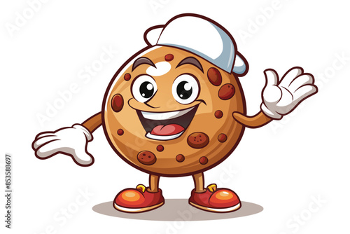 Isolated cookie mascot Character Vector Illustration