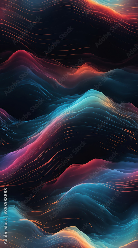 Obraz premium Digital dark modern soft light gradient