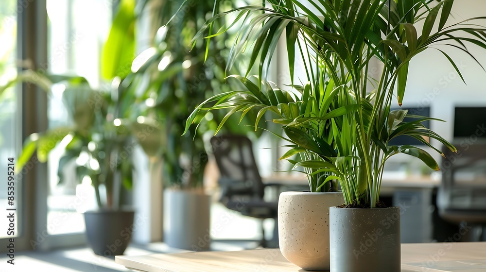 A room with plants in pots A room with plants in pots
