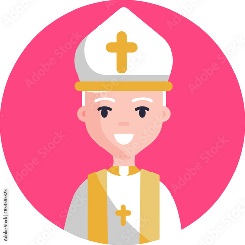 Often depicted in papal attire, the Pope icon symbolizes authority, spiritual guidance, and the embodiment of Catholic doctrine and tradition worldwide.
