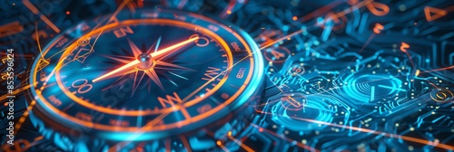 Wallpaper Mural Digital compass: A strategic explorer for businesses, Vision crisis, Mission path, Agency creative, Digital strategy, Market decision, Achievement strategy, Financial stock, Company vision Torontodigital.ca