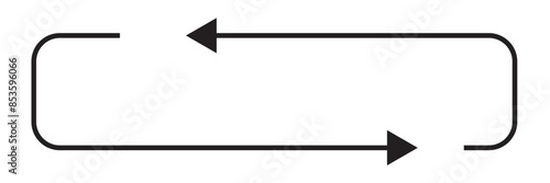 Arrows repeat icon set. repetition icon. exchange or replace sign. renew, switch, or reverse symbol suitable for UI designs.