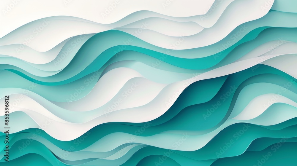 Abstract Ocean Waves Generative AI Abstract Ocean Waves Generative AI