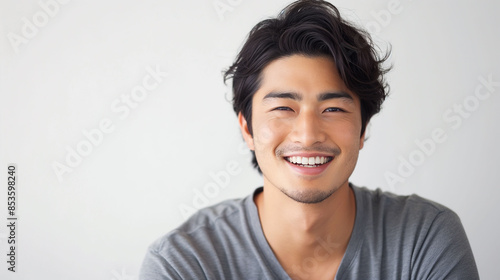 笑顔の日本人男性