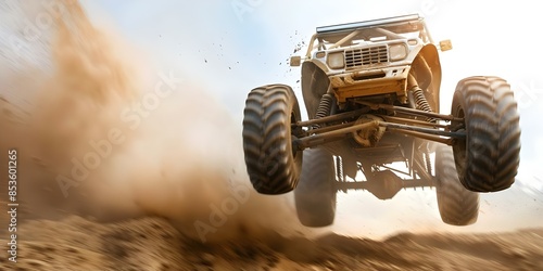 Monster Truck Jumping Extreme Vehicle Design Graphic Tee. Concept Monster trucks, Extreme sports, Off-road vehicles, Graphic tees photo
