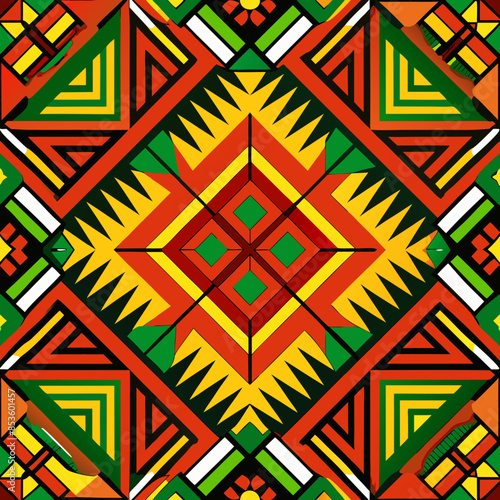 Vector flat traditional African pattern design