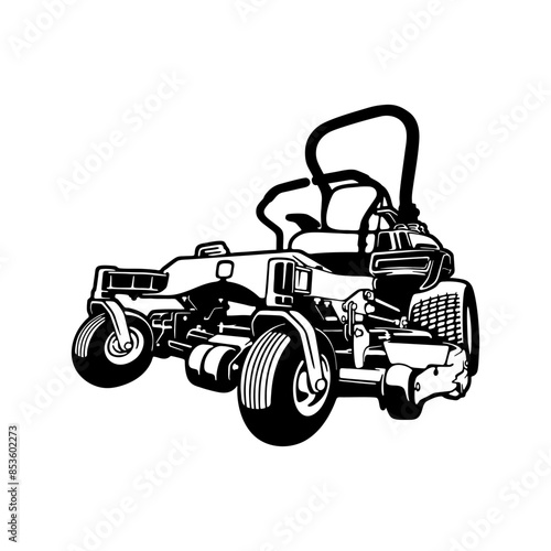 Zero Turn Lawn Mower - Heavy Machinery, Construction Machinery Stencil Cut File