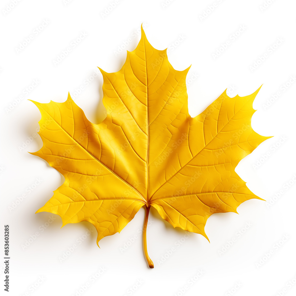Colorful autumn maple leaf cut out
