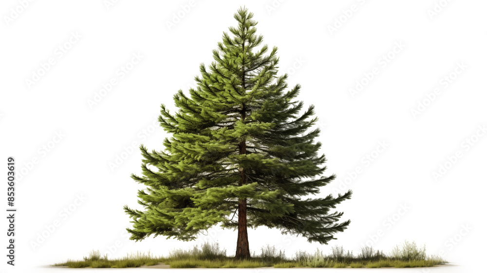Pine tree isolated on white Pine tree isolated on white