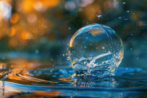 Generative ai on theme of beautiful texture clean water for design natural abstract background