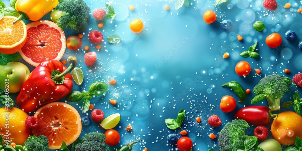 A fresh and zesty collection of citrus fruits and green vegetables, artfully arranged on a white background. A fresh and zesty collection of citrus fruits and green vegetables, artfully arranged on a white background.
