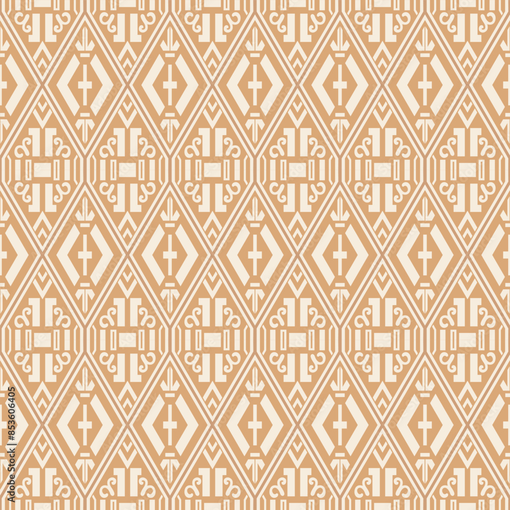 Japanese Tribal Geometric Motif Diamond Vector Seamless Pattern Japanese Tribal Geometric Motif Diamond Vector Seamless Pattern