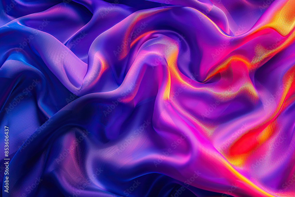 Fototapeta premium Beautiful texture surface neon wave, design natural abstract background