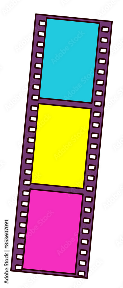 Fototapeta premium Photographic film, 90s retro element