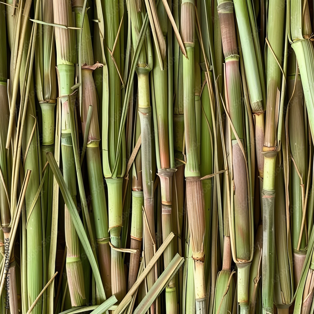 Obraz premium Lemongrass texture background, cymbopogon pattern, barbed wire grass banner, silky heads or oily heads