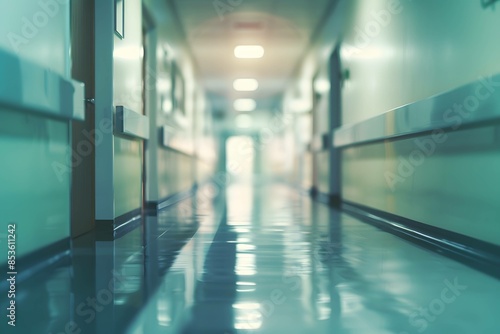 Wallpaper Mural Abstract blur luxury hospital corridor background Torontodigital.ca