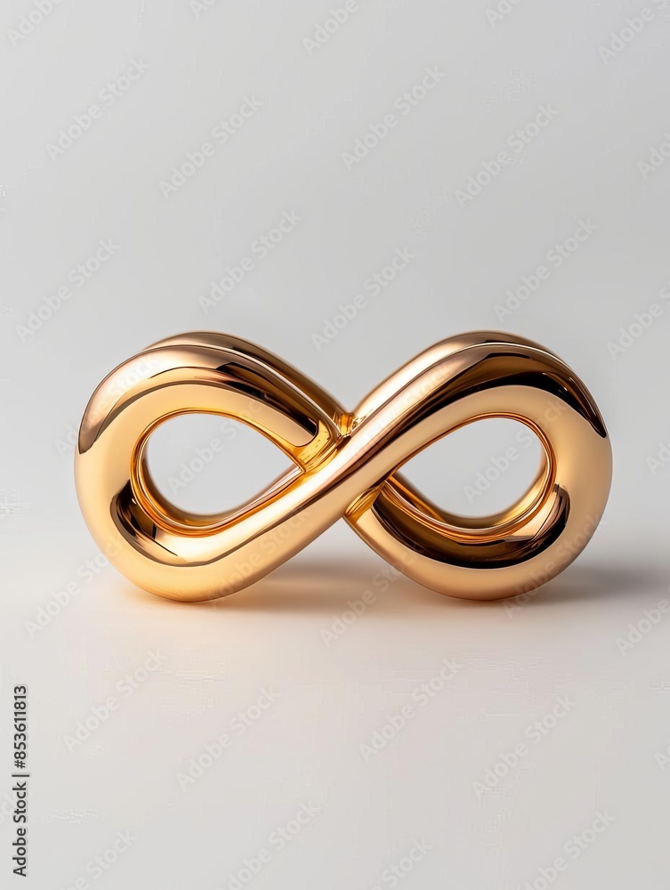 Gold infinity symbol isolated on white background. Gold infinity symbol isolated on white background.