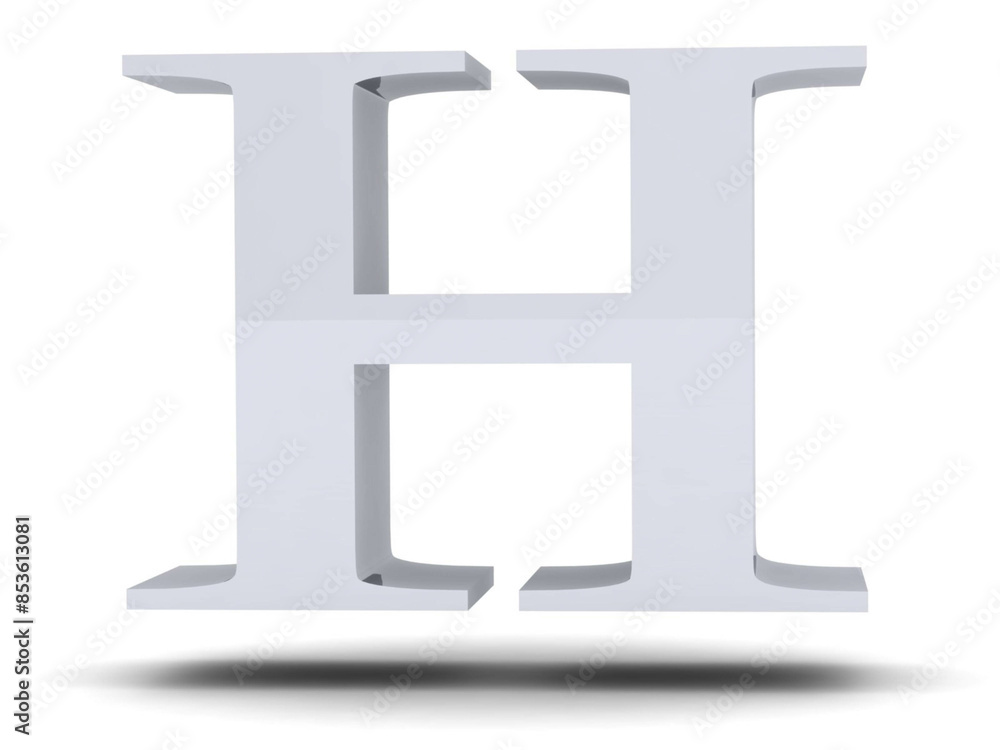 Silver 3D font on white background. 3d rendering Silver 3D font on white background. 3d rendering