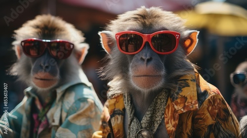 cool monkey mafia photo