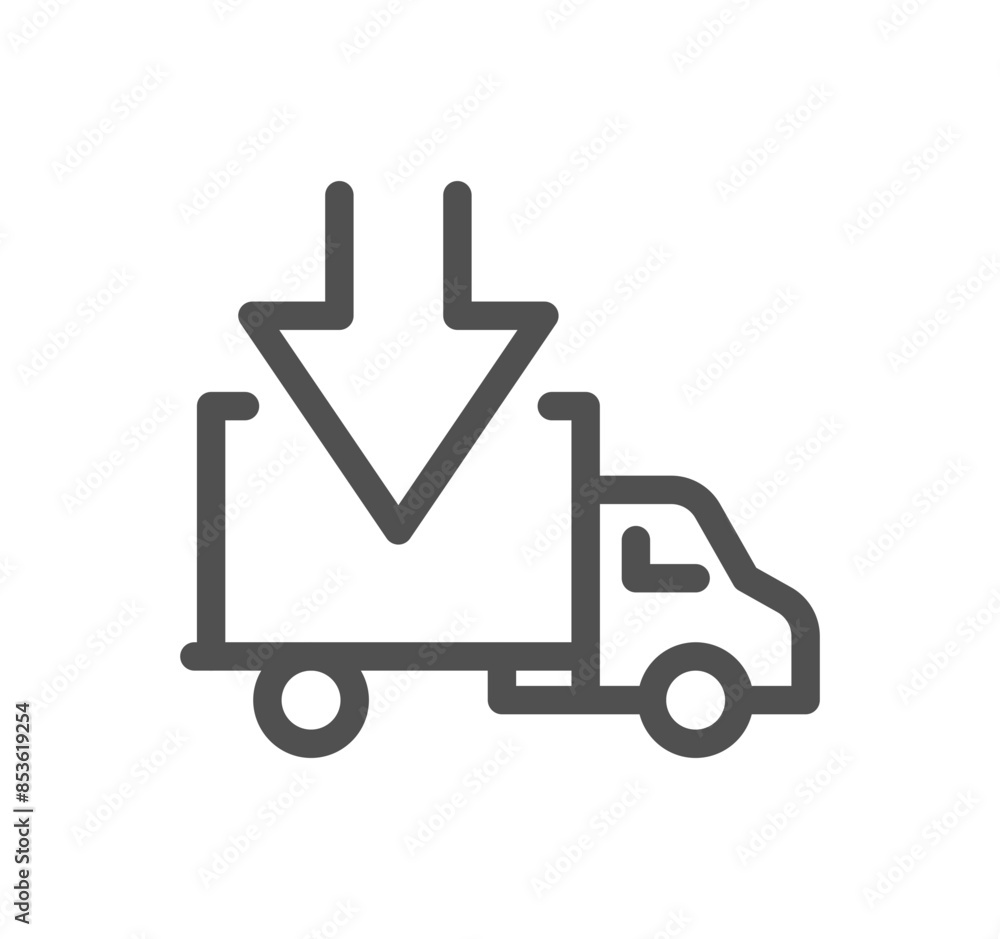 Truck delivery related icon outline and linear vector.
Truck delivery related icon outline and linear vector.