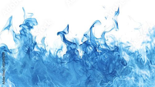 Blue fire on a transparent background © Krtola 