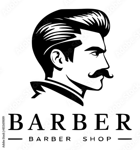 Sleek and Modern Men’s Hair Salon Vector Logo
