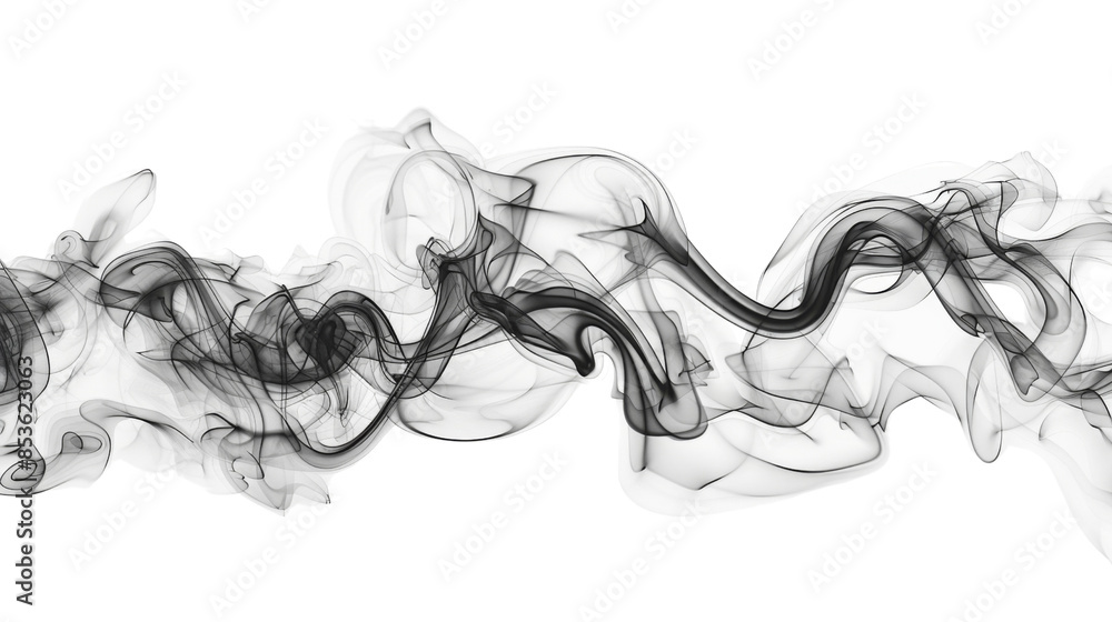 Black smoke on white background Black smoke on white background