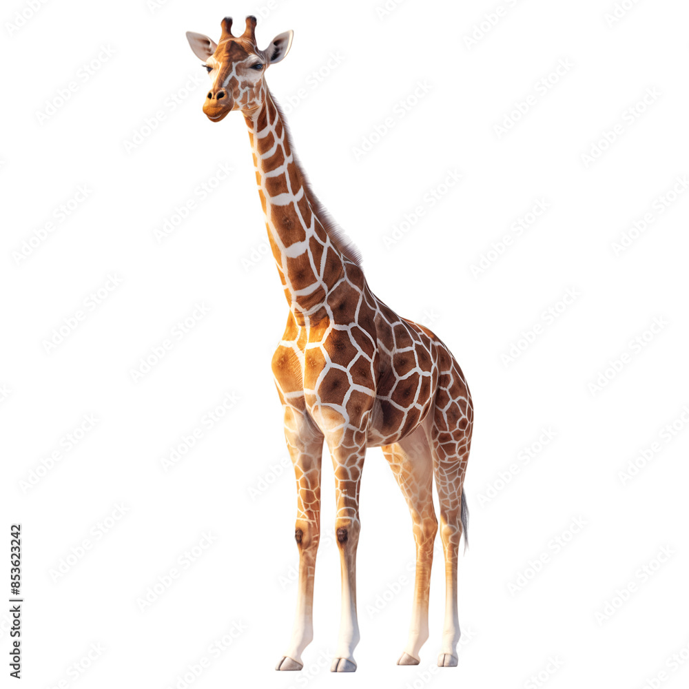 Obraz premium Giraffe on transparent background