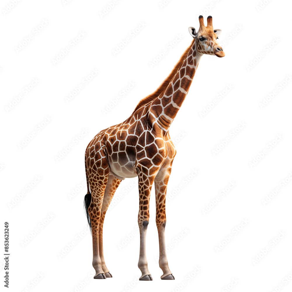 Obraz premium Giraffe on transparent background