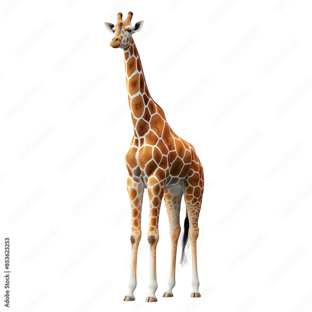 Obraz premium Giraffe on transparent background