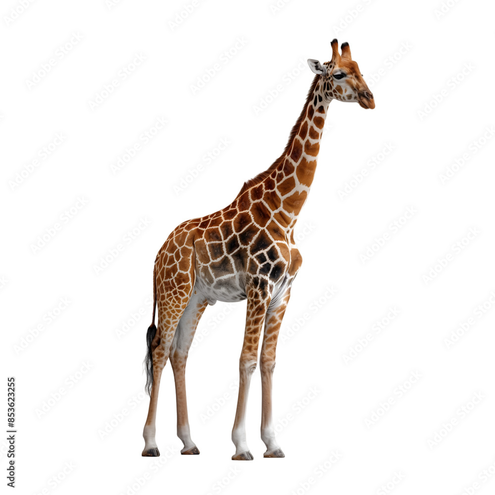 Obraz premium Giraffe on transparent background